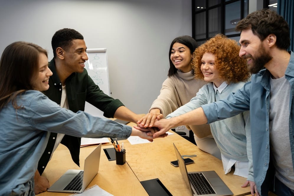 working together